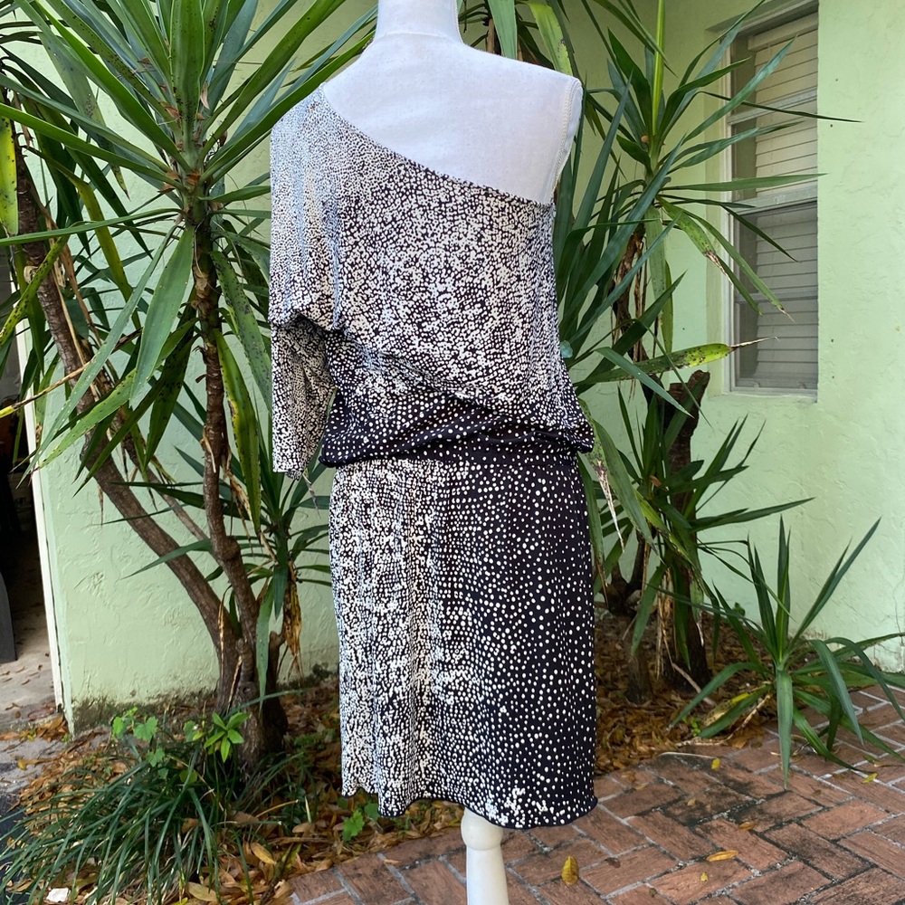 Black and White Ombré Dress